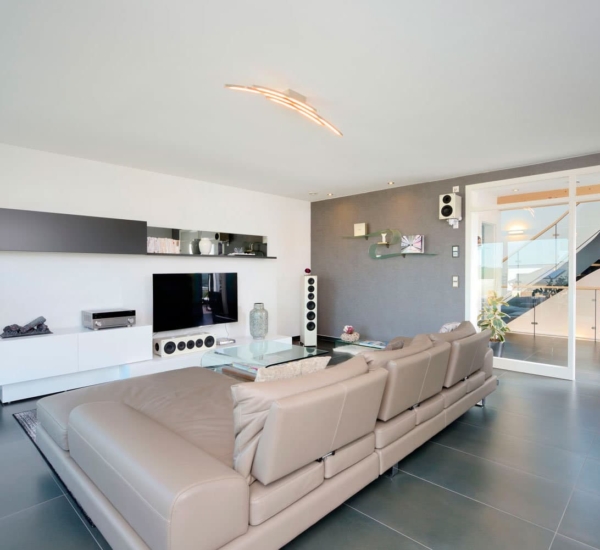 Wohnzimmer Haus Cremer Fertighaus WEISS