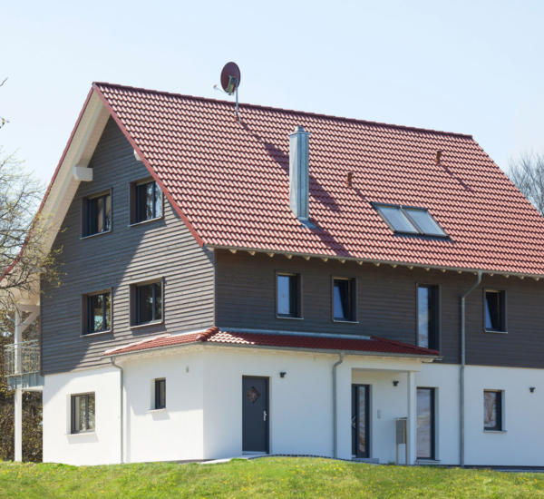Satteldach Haus Bay Fertighaus WEISS
