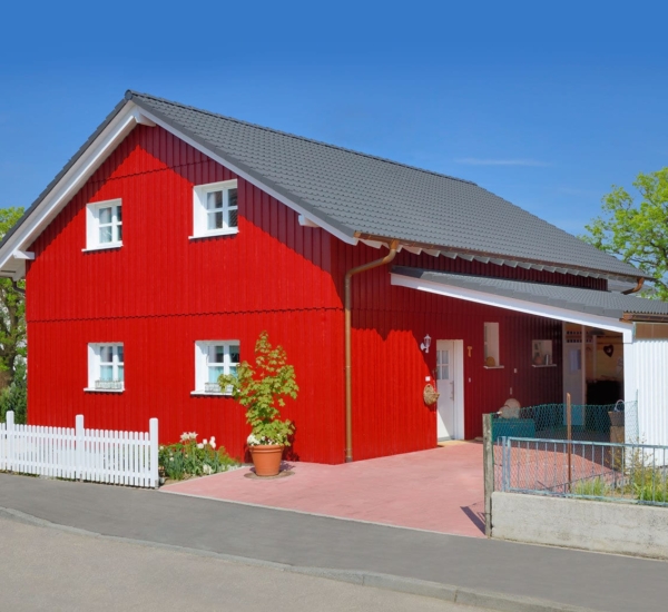 Satteldach Haus Breitenau Fertighaus WEISS