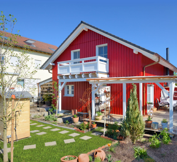 Satteldach Haus Breitenau Fertighaus WEISS