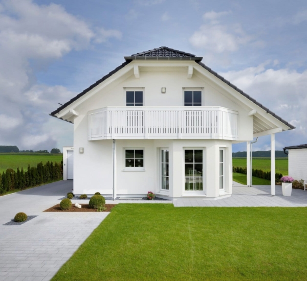 Walmdach Haus Graner Fertighaus WEISS