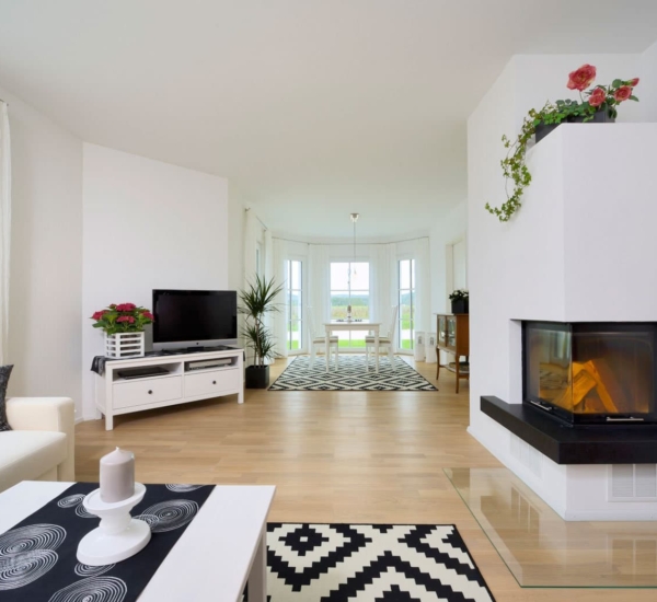 Wohnzimmer Haus Graner Fertighaus WEISS