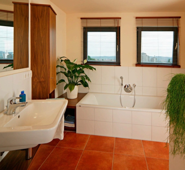 Badezimmer Haus Koch Fertighaus WEISS