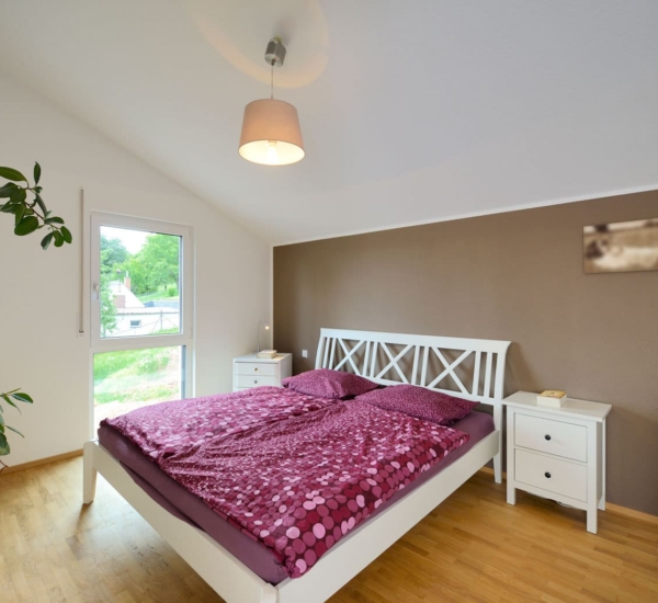 Schlafzimmer Haus Krug Fertighaus WEISS