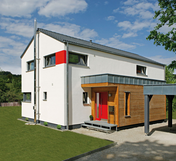 Satteldach Haus May Fertighaus WEISS
