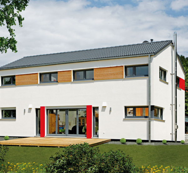 Satteldach Haus May Fertighaus WEISS