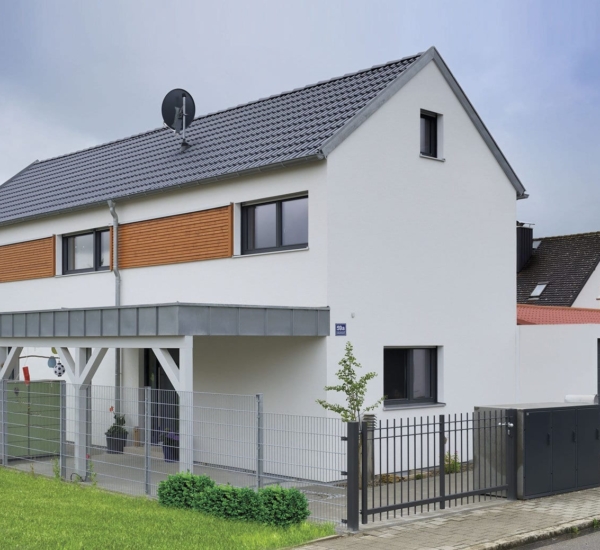 Satteldach Haus Moder Fertighaus WEISS