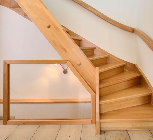 Treppe Haus Moder Fertighaus WEISS