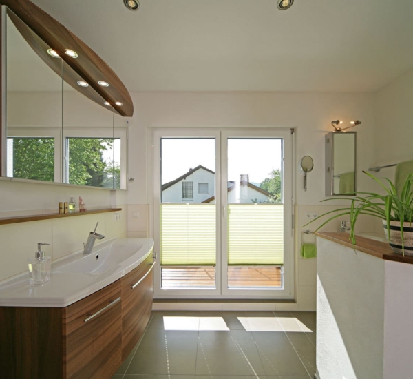 Badezimmer Haus Schnabel Fertighaus WEISS