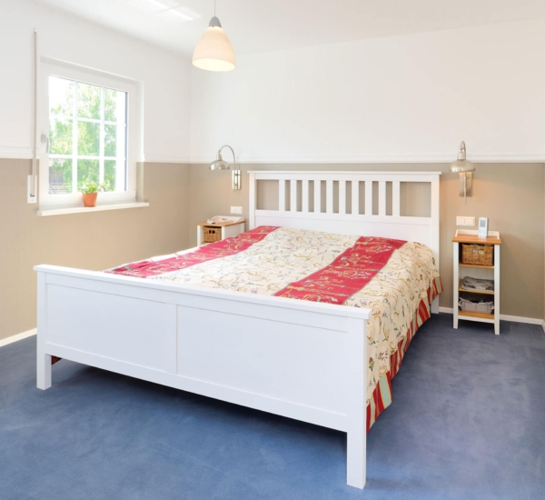 Schlafzimmer Haus Winter Fertighaus WEISS