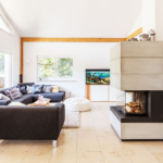 Wohnzimmer im Kundenhaus Seiler von Fertighaus WEISS