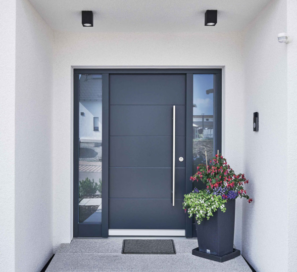 Haustür Bungalow Kaspar Holzhaus WEISS