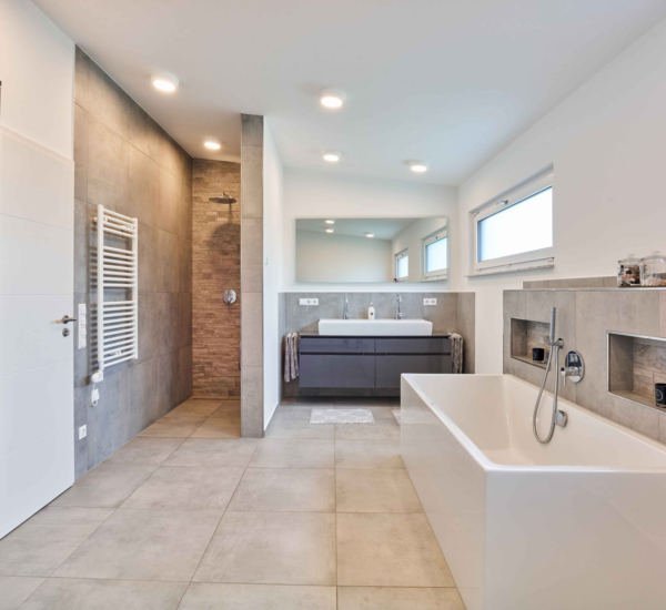 Badezimmer Kappes Holzhaus WEISS