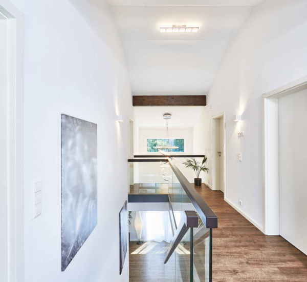 Treppe Haus Faber Holzhaus WEISS