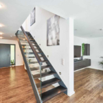 Treppe Haus Faber Holzhaus WEISS