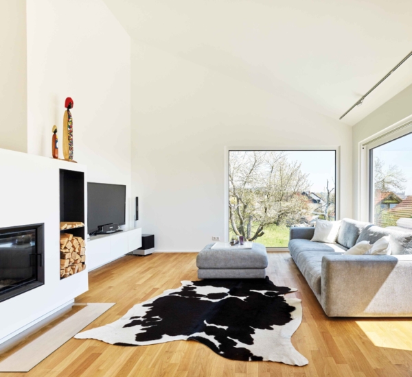 Wohnzimmer Haus Möller Holzhaus WEISS
