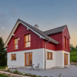 Außen Haus Mosel Holzhaus WEISS