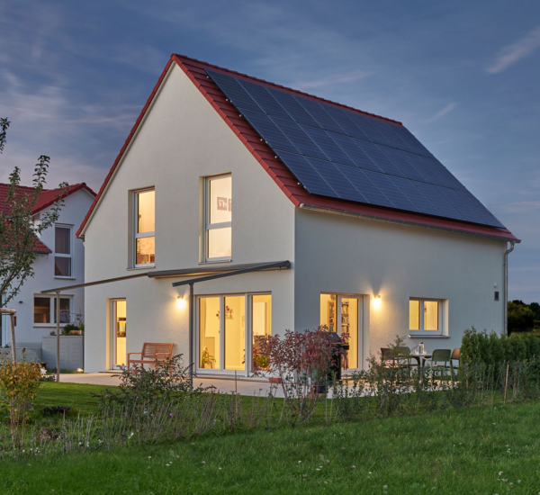 Außenansicht Haus Protmann Holzhaus WEISS