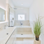 Badezimmer Haus Chmel Holzhaus WEISS