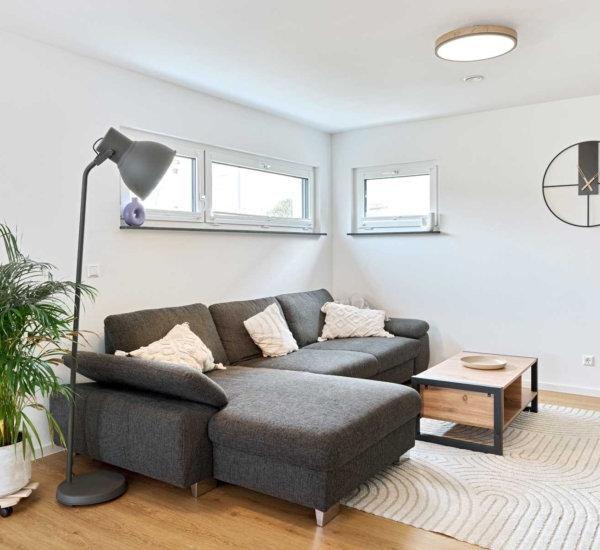 Wohnzimmer Haus Bitz von Fertighaus WEISS