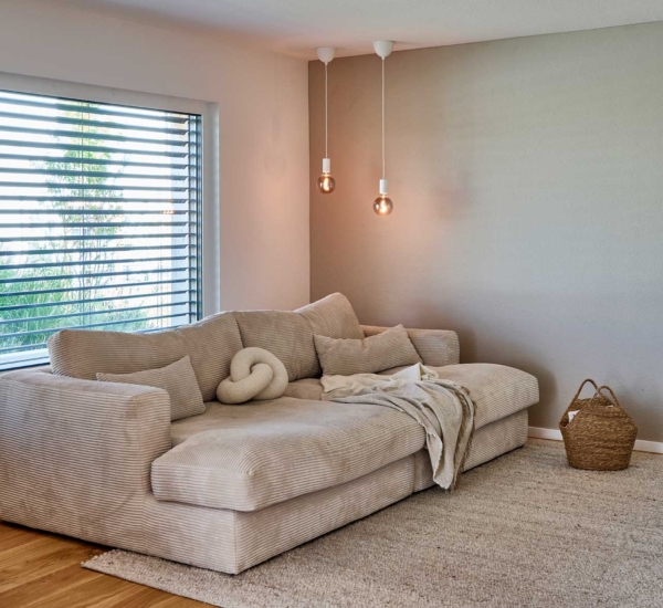Wohnzimmer Haus Schlemmel von Fertighaus WEISS