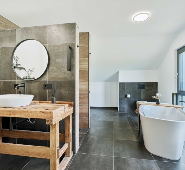 Badezimmer Haus Schlemmel von Fertighaus WEISS