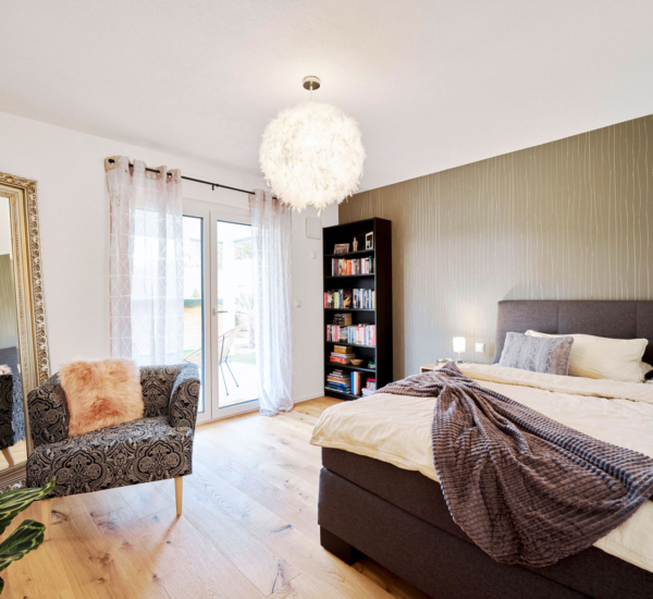 Schlafzimmer Haus Troglia von Fertighaus WEISS