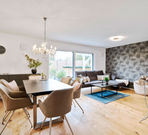 Wohnzimmer Haus Troglia von Fertighaus WEISS